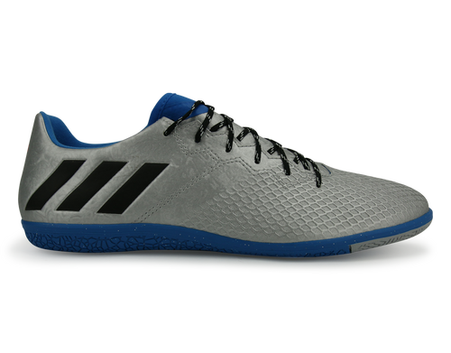 adidas Men's Messi 16.3 Indoor Soccer Shoes Silver Metallic/Core Black/Sho Blue