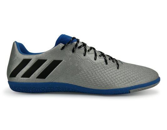 adidas Men's Messi 16.3 Indoor Soccer Shoes Silver Metallic/Core Black/Sho Blue