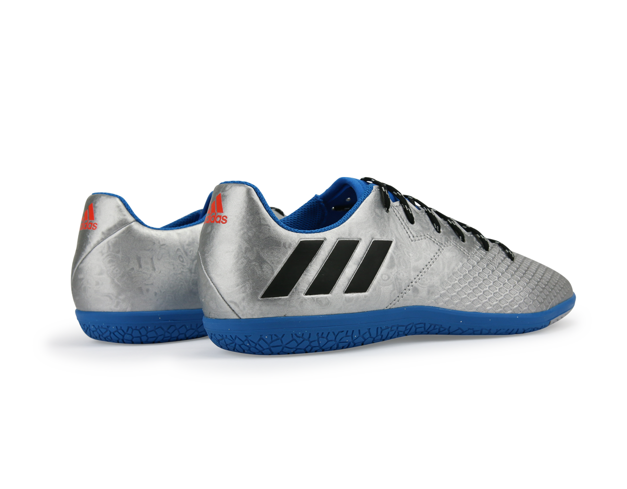 adidas Kids Messi 16.3 Indoor Soccer Shoes Silver Metalic/Core Black