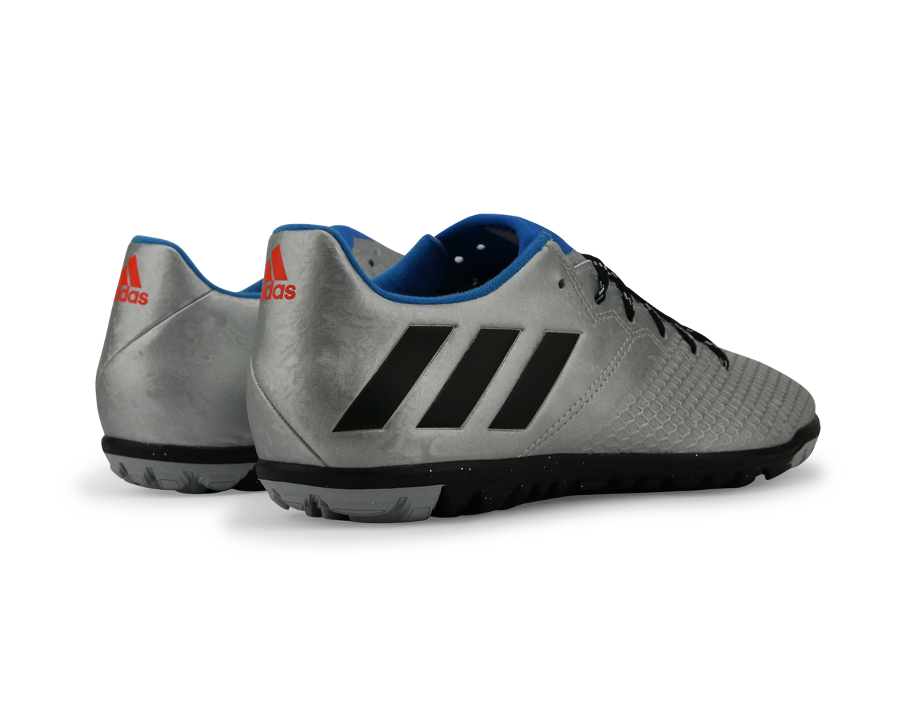 adidas Men's MESSI 16.3 Turf Soccer Shoes Siver Metalic/Core Black/Sho Blue