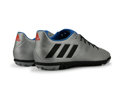 adidas Men's MESSI 16.3 Turf Soccer Shoes Siver Metalic/Core Black/Sho Blue
