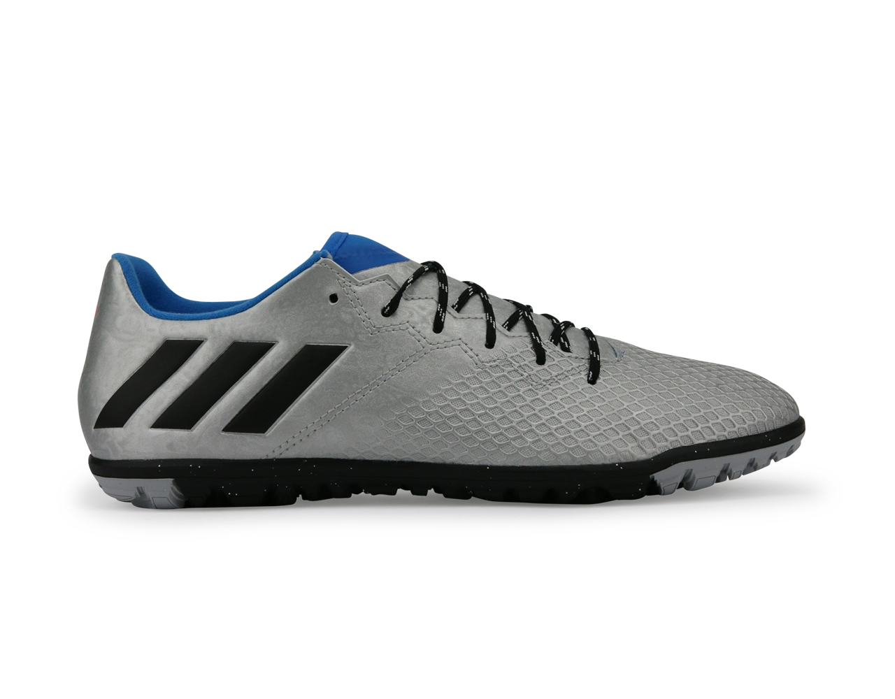 adidas Men's MESSI 16.3 Turf Soccer Shoes Siver Metalic/Core Black/Sho Blue