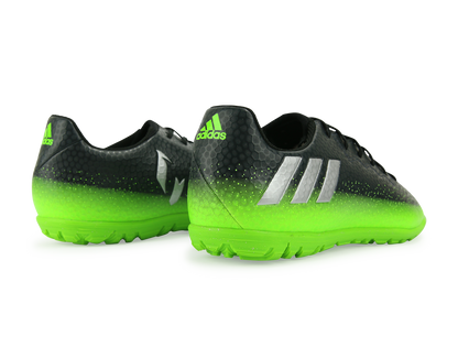 adidas Kids Messi 16.3 Turf Soccer Shoes Dark Grey/Silver Metalic/Solar Green