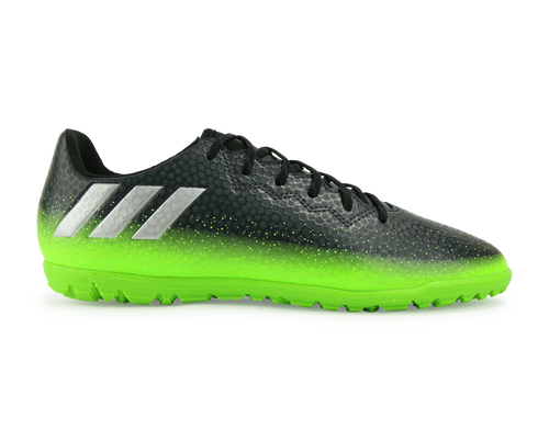 adidas Kids Messi 16.3 Turf Soccer Shoes Dark Grey/Silver Metalic/Solar Green