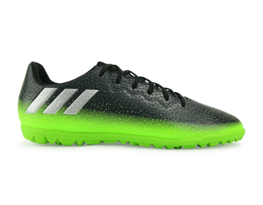 adidas Kids Messi 16.3 Turf Soccer Shoes Dark Grey/Silver Metalic/Solar Green