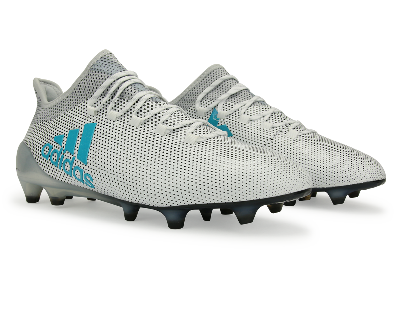 adidas Men's X 17.1 FG White/Energy Blue/Clear Grey