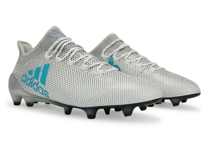 adidas Men's X 17.1 FG White/Energy Blue/Clear Grey
