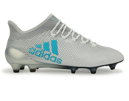 adidas Men's X 17.1 FG White/Energy Blue/Clear Grey