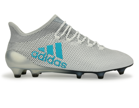 adidas Men's X 17.1 FG White/Energy Blue/Clear Grey