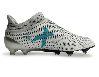 adidas Men's X 17+ Purespeed FG White/Energy Blue/Clear Grey