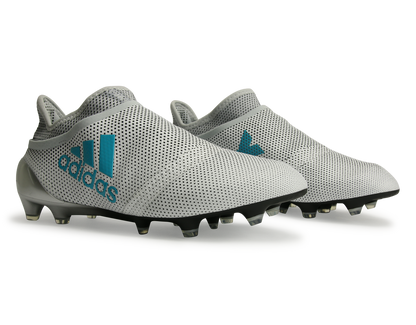 adidas Men's X 17+ Purespeed FG White/Energy Blue/Clear Grey