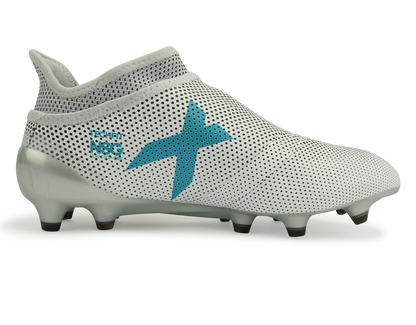 adidas Kids X 17+ PURESPEED FG White/Energy Blue/Clear Grey