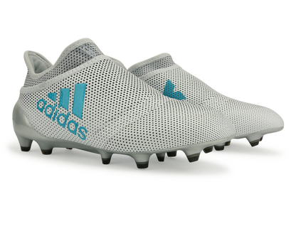 adidas Kids X 17+ PURESPEED FG White/Energy Blue/Clear Grey