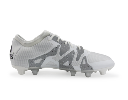 adidas Men's X 15.1 FG/AG White/Core Black/Silver Metallic