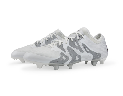 adidas Men's X 15.1 FG/AG White/Core Black/Silver Metallic