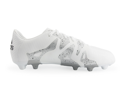 adidas Kids X 15.3 FG/AG White/Core Black/Silver Metallic