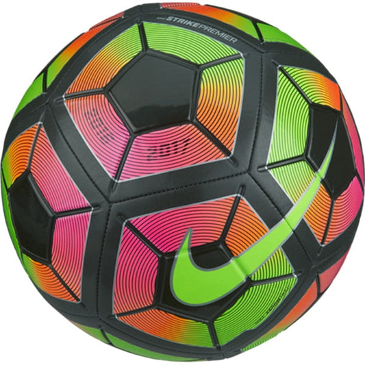 Nike Strike Premium Ball Metallic Black/Total Crimson/Volt