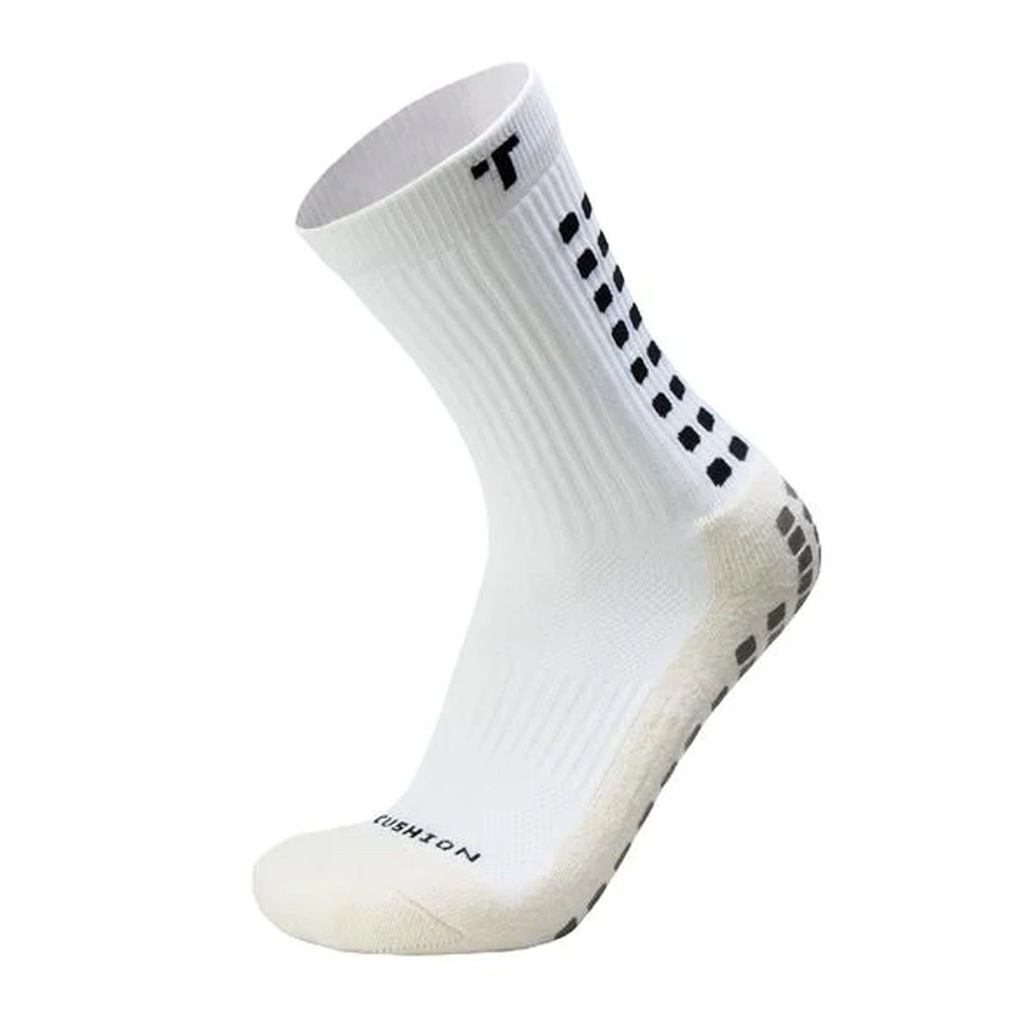 TRUsox 3.0 Mid-Calf Cushioned Grip Socks White/Black