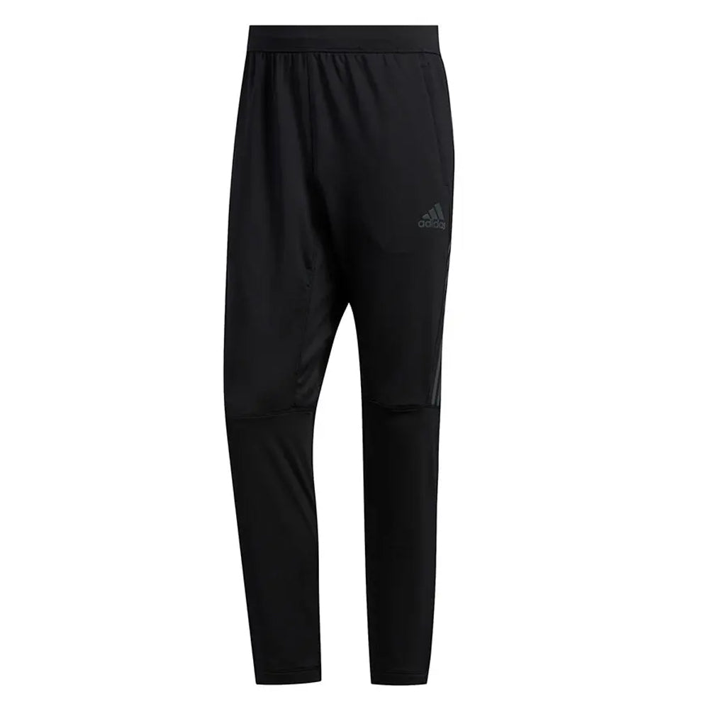 addias Men's Aeroready 3-Stripes Cold Weather Knit Pants Black