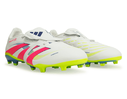 adidas Kids Predator League Foldover Tongue FG White/Pink/Lemon