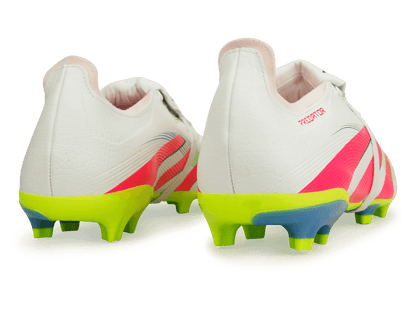 adidas Men's Predator League Foldover Tongue FG/MG White/Pink/Lemon