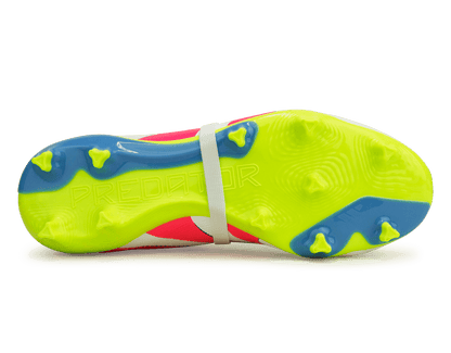adidas Men's Predator League Foldover Tongue FG/MG White/Pink/Lemon