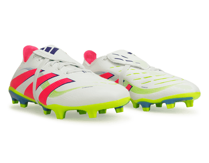 adidas Men's Predator League Foldover Tongue FG/MG White/Pink/Lemon
