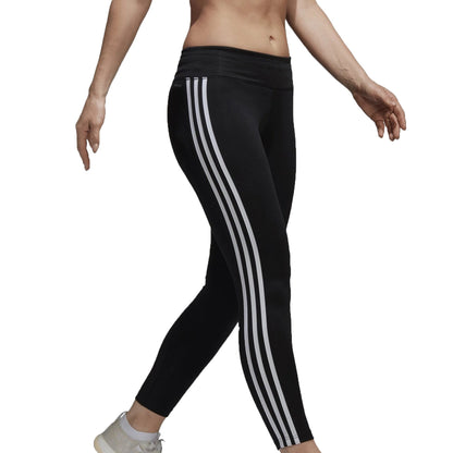adidas Women's Design 2 Move ClimaLite 3-Stripes Tights Black/White