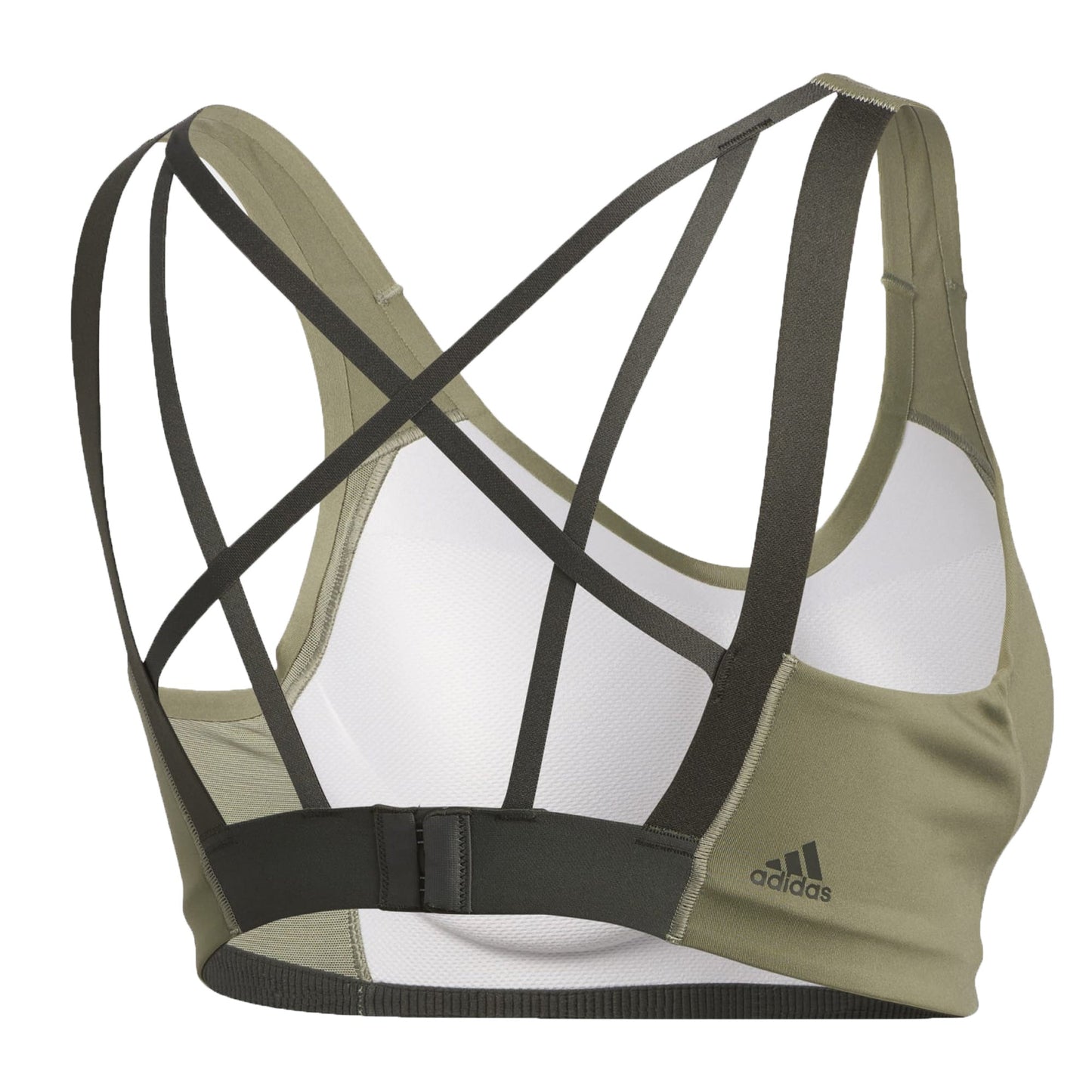 adidas Women's Stronger For It Alpha Sports Bra Legacy Green