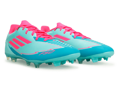 adidas Men's F50 League Messi FG/MG Flash Aqua/Pink