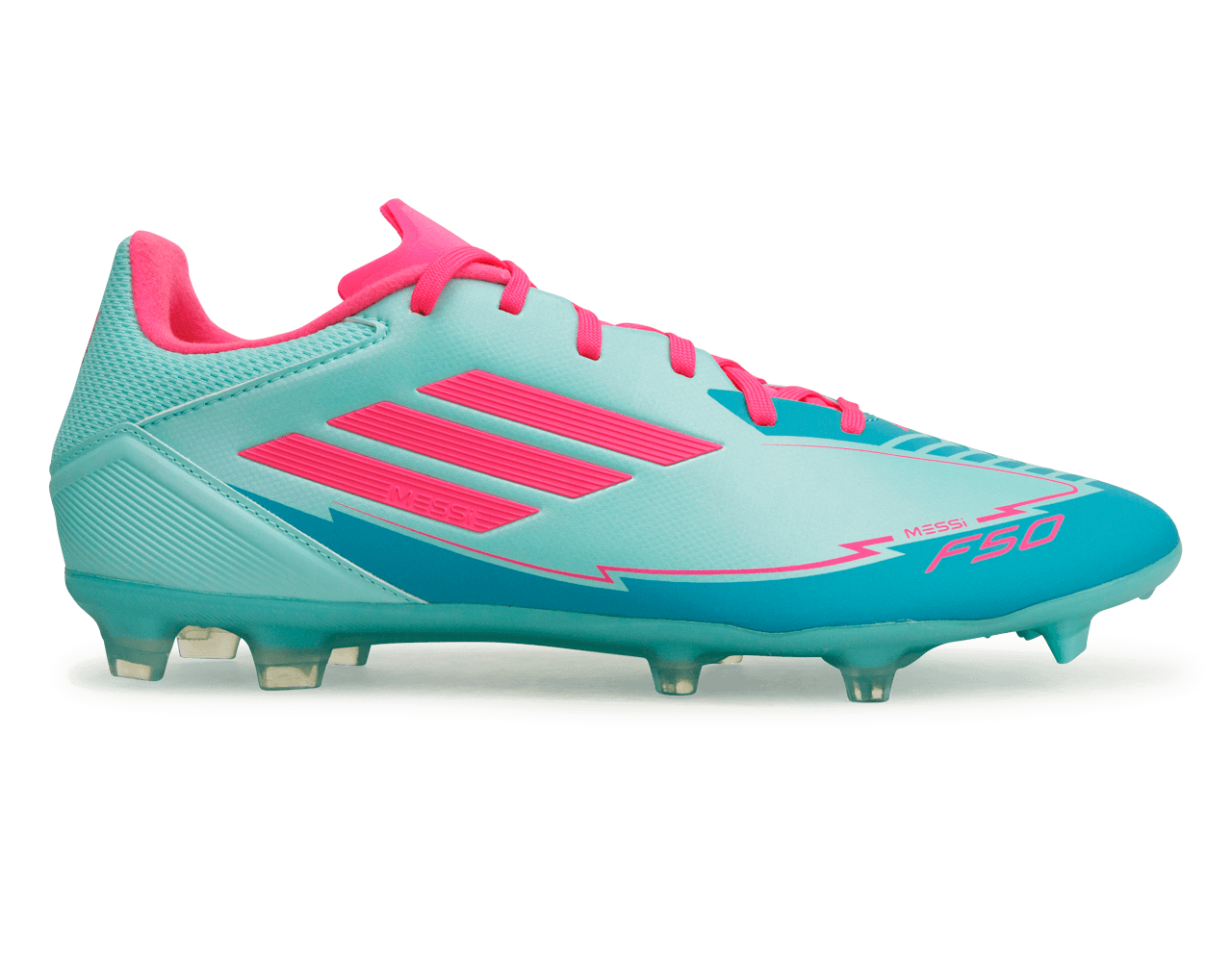 adidas Men's F50 League Messi FG/MG Flash Aqua/Pink