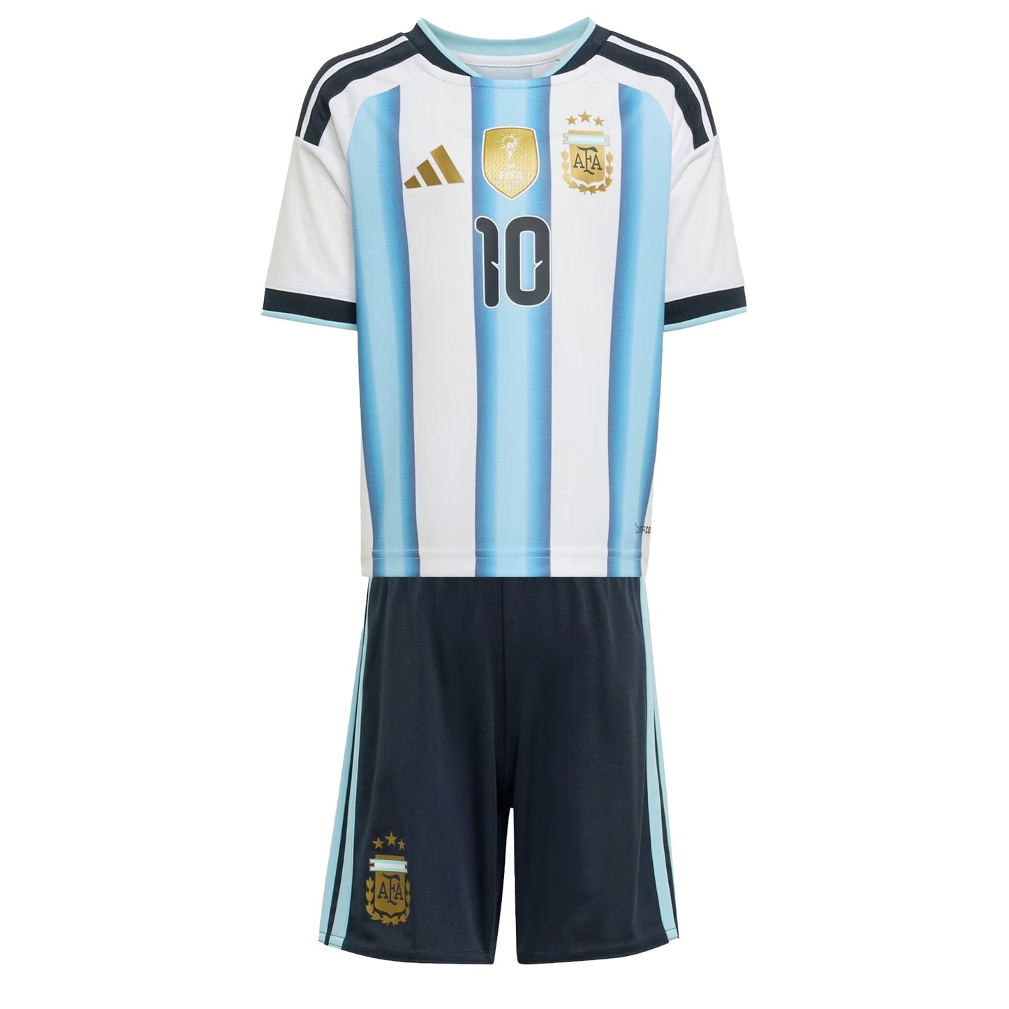 adidas Kid's Argentina World Cup 2026 Home Messi Mini Kit White/Ice Blue