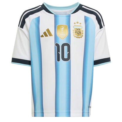 adidas Kid's Argentina World Cup 2026 Home Messi Mini Kit White/Ice Blue