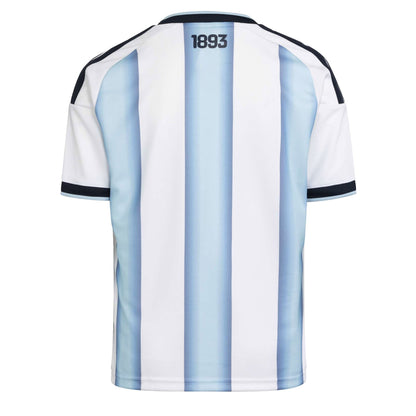 adidas Kid's Argentina World Cup 2026 Home Jersey White/Sky Blue