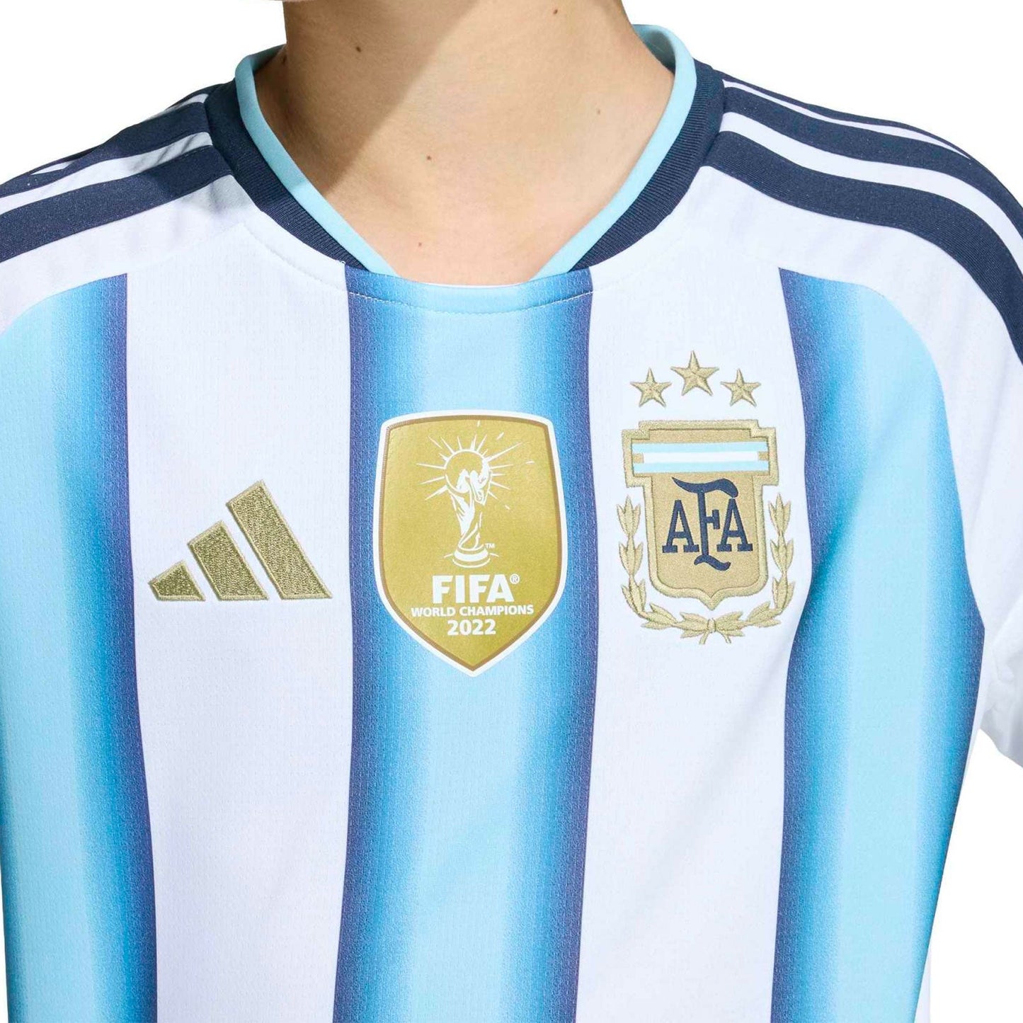 adidas Kid's Argentina World Cup 2026 Home Jersey White/Sky Blue