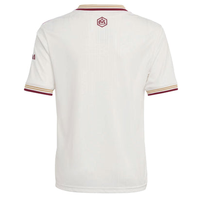 adidas Kids Arsenal 2025/26 Third Jersey Cloud White/Burgundy