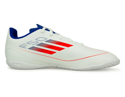 adidas Kids F50 Club IN White/Lucid Blue