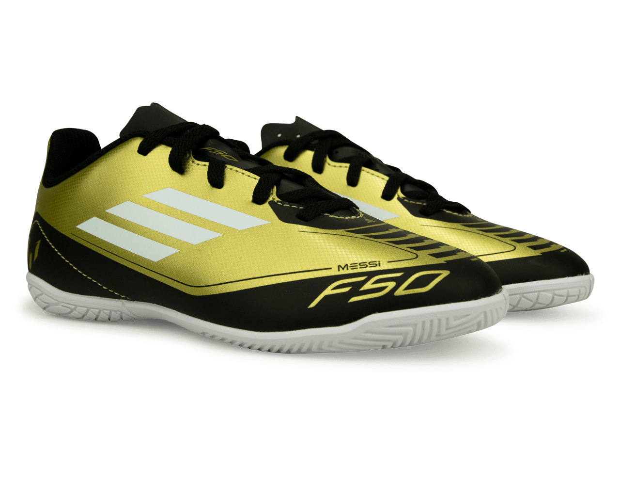 adidas Kids F50 Club Messi IN Gold/Black/White