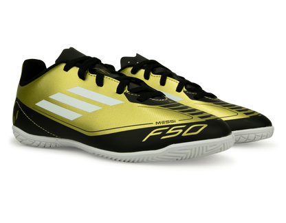 adidas Kids F50 Club Messi IN Gold/Black/White
