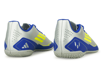 adidas Kids F50 Club Messi IN Silver/Volt/Blue