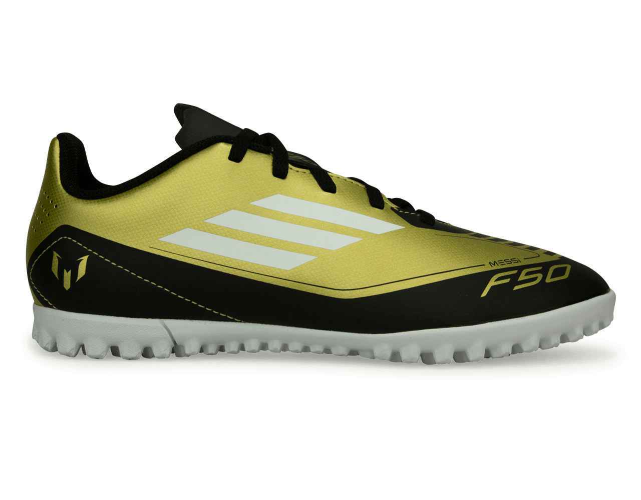 adidas Kids F50 Club Messi TF Gold/Black/White