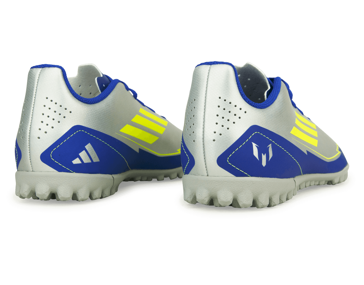 adidas Kids F50 Club Messi TF Silver/Volt/Blue