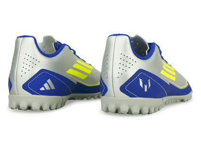 adidas Kids F50 Club Messi TF Silver/Volt/Blue