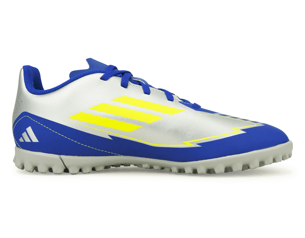 adidas Kids F50 Club Messi TF Silver/Volt/Blue