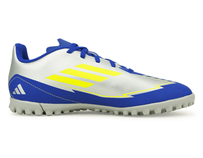 adidas Kids F50 Club Messi TF Silver/Volt/Blue