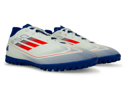 adidas Kids F50 Club TF White/Lucid Blue