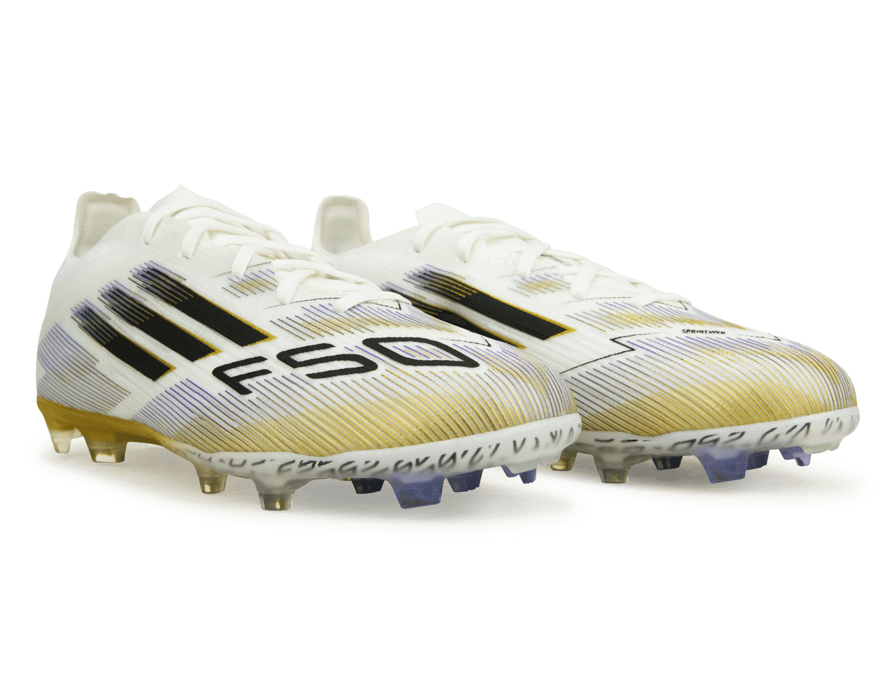 adidas Kids F50 Elite FG White/Black/Gold