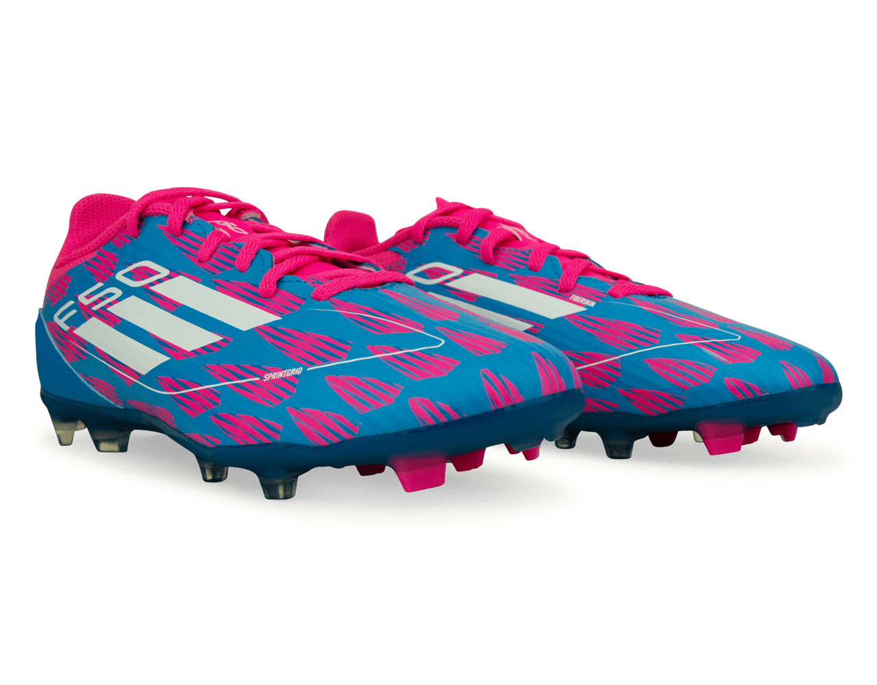 adidas Kids F50 League FG/MG Blue/White/Pink