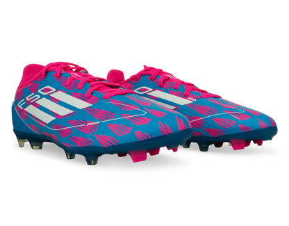 adidas Kids F50 League FG/MG Blue/White/Pink