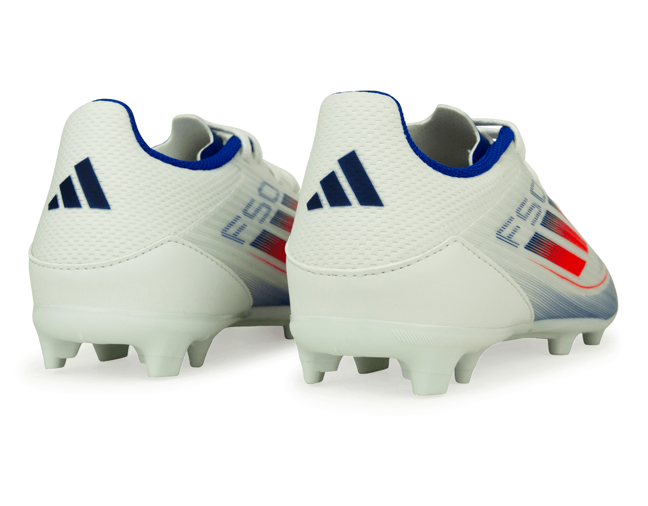 adidas Kids F50 League FG/MG White/Lucid Blue